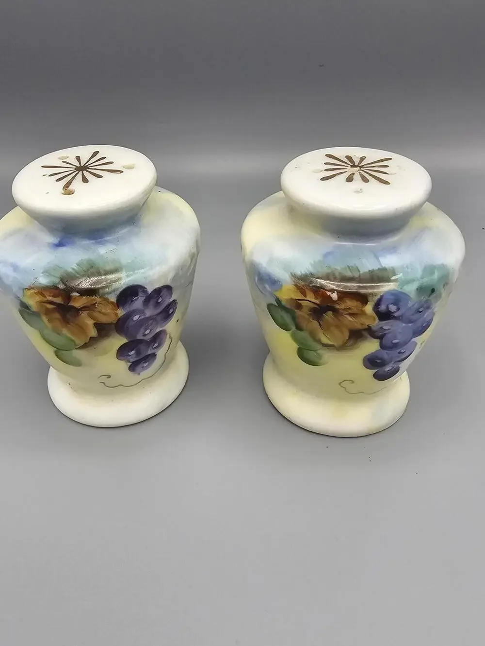 Vintage Hand-Painted Ceramic Salt and Pepper Shakers